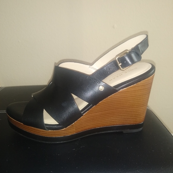 Cole Hann wedge sandals size 8 - Picture 3 of 6